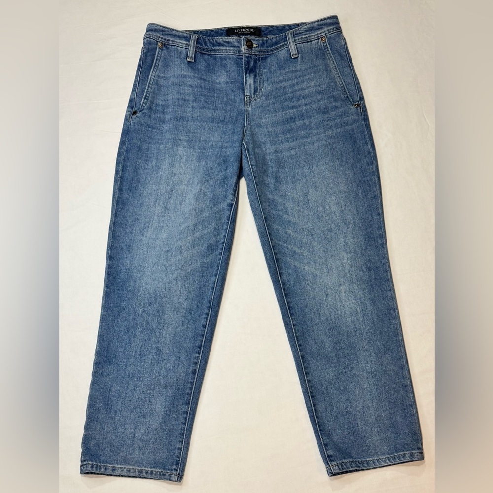 Liverpool Women's Norma Jean - Mid Rise in Classic Blue - Size 6